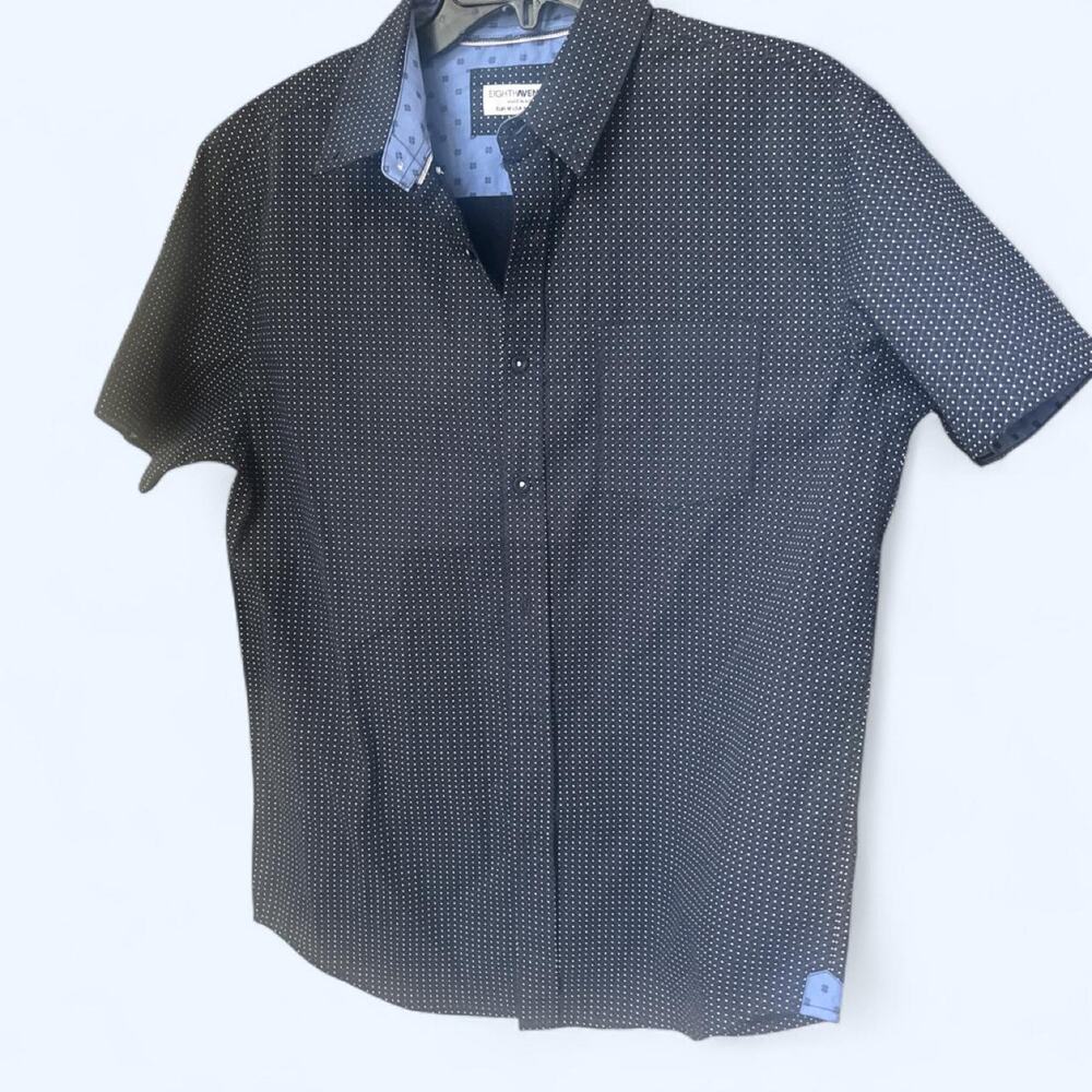 Eighth Avenue Men’s Short Sleeve Button-Down Shirt – Size Medium